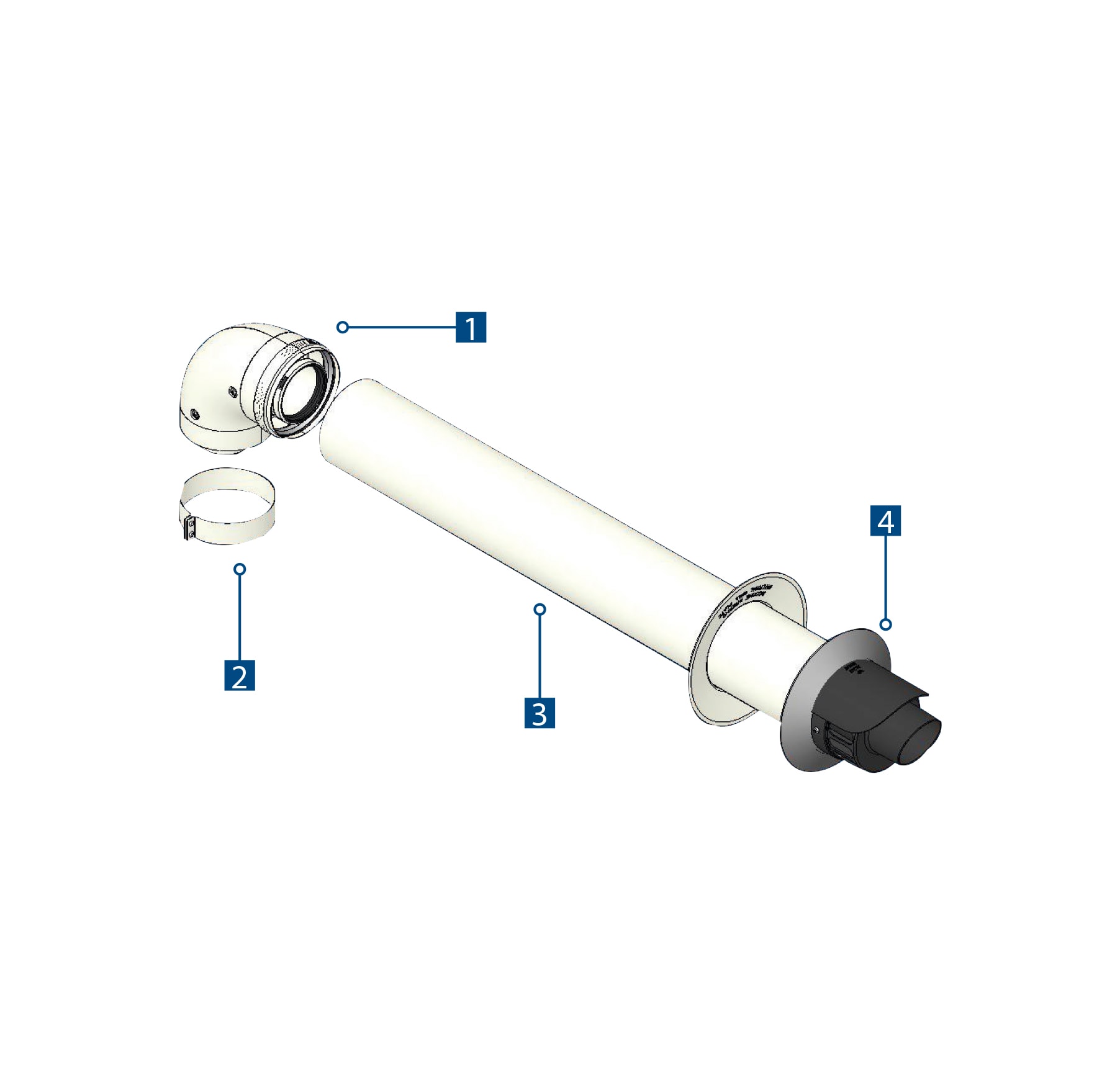 TECNOGAS SRL - TGSCONDEG51102 KIT COASSIALE PER CONDENSAZIONE ASP/SC M