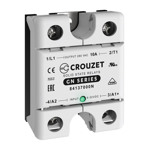 CROUZET CRO84137000N SSR, GN, SINGLE PHASE, PANEL MOUNT, 10A,