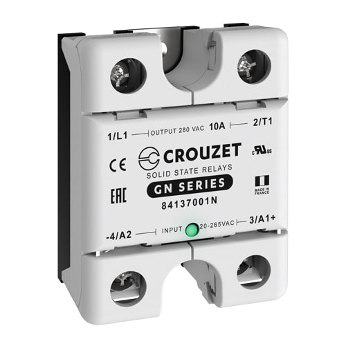 CROUZET CRO84137001N SSR, GN, SINGLE PHASE, PANEL MOUNT, 10A,