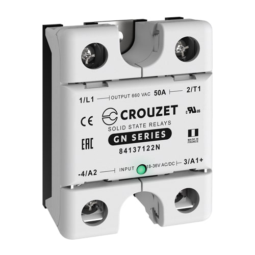 CROUZET CRO84137122N SSR, GN, SINGLE PHASE, PANEL MOUNT, 50A,
