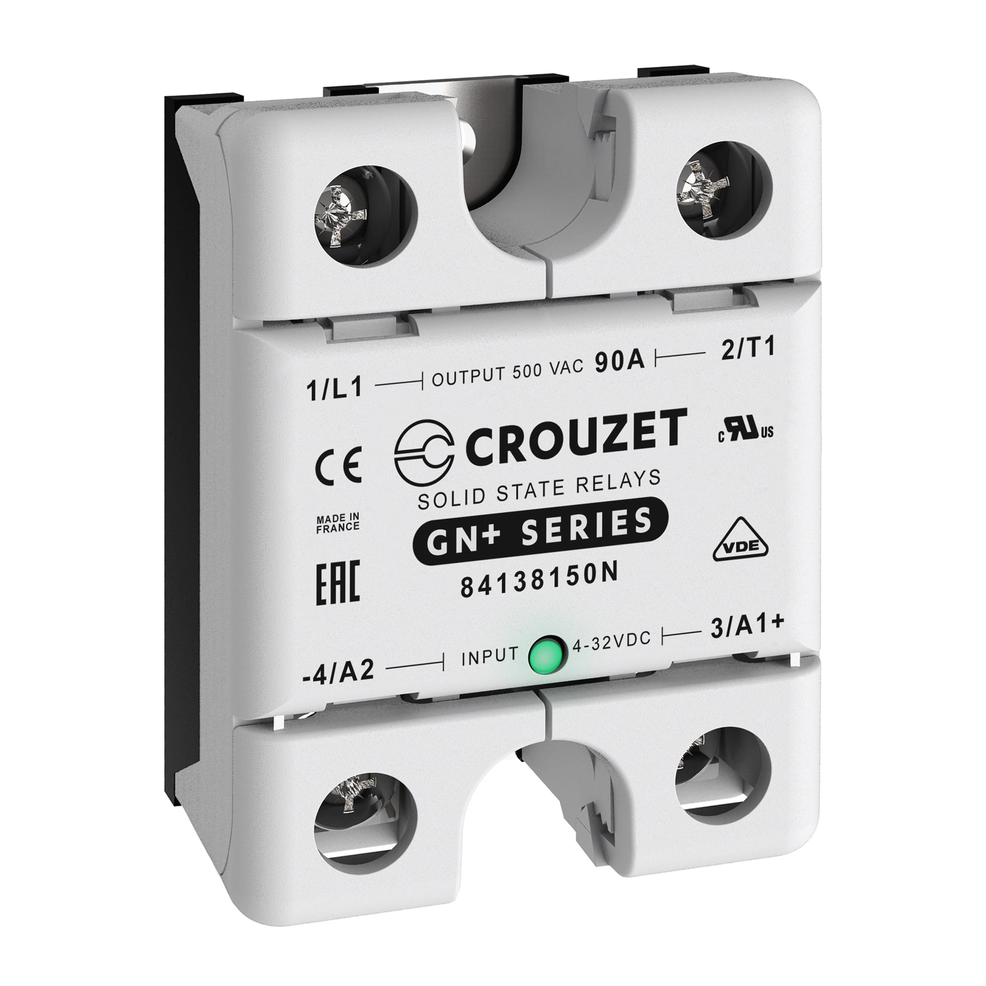 CROUZET CRO84138150N SSR, GN+, SINGLE PHASE, PANEL MOUNT, 90A