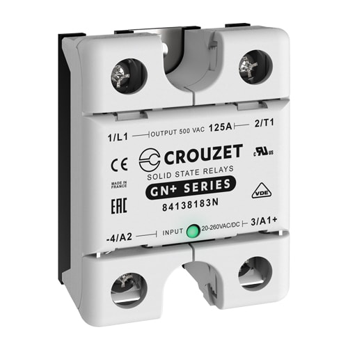 CROUZET CRO84138183N SSR, GN+, SINGLE PHASE, PANEL MOUNT,125A