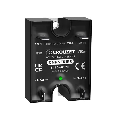 CROUZET CRO84134017N SSR, GNF, 1-PHASE, PANEL MOUNT, 25A, IN