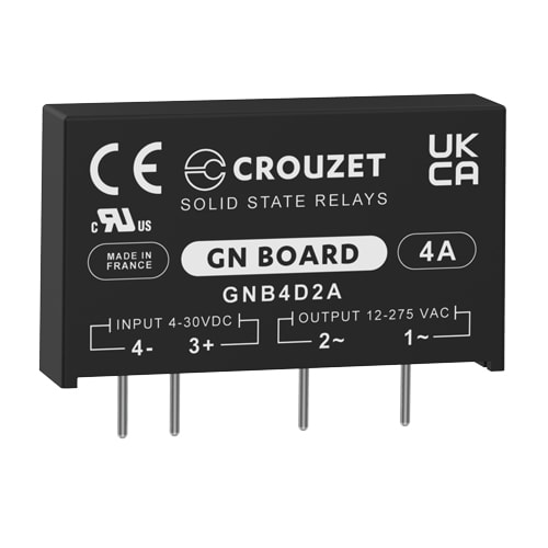 CROUZET CROGNB4D2A SSR, GN BOARD, PCB MOUNTING, 4A OUT 12-2