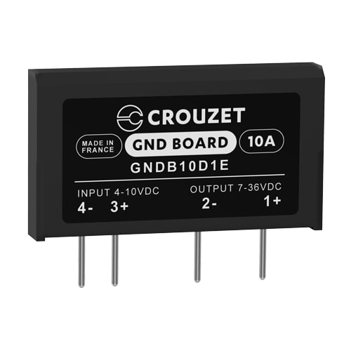 CROUZET CROGNDB10D1E SSR, GND BOARD, PCB MOUNTING, 10A OUT 7-