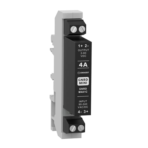 CROUZET CROGNRDM4A1C SSR, GNRD MINI, DIN RAIL, 4A OUT 2-60 V