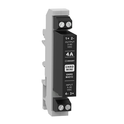 CROUZET CROGNRDM4D1C SSR, GNRD MINI, DIN RAIL, 4A OUT 2-60 VD