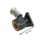 HENCO - CAPPELLOTTO CPL2PK1604K TERMINALE IN PVDF RIB. C/STAFFA 16X1/2
