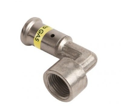 HENCO - CAPPELLOTTO CPL6PG2004 GOMITO FEMMINA IN OTTONE PER GAS 20X1/2