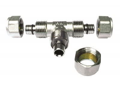 HENCO - CAPPELLOTTO - CPL8161616A TEE IN OTTONE AD AVVITAMENTO 16X16X16