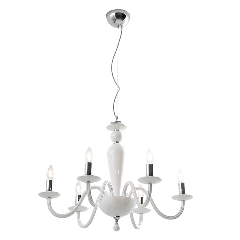 ROSSINI RSSCRI002B SOSPENSIONE IN VETRO BIANCO E14 IP20 70C