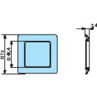 CROUZET CRO26546842 ADAPTOR FOR 72 X 72 MM CUT-OUT, COUNTERS