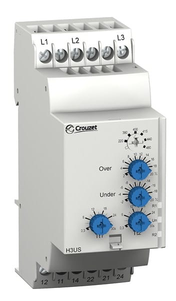 CROUZET CRO84873220 PHASE AND VOLTAGE MONITORING RELAY H3US,