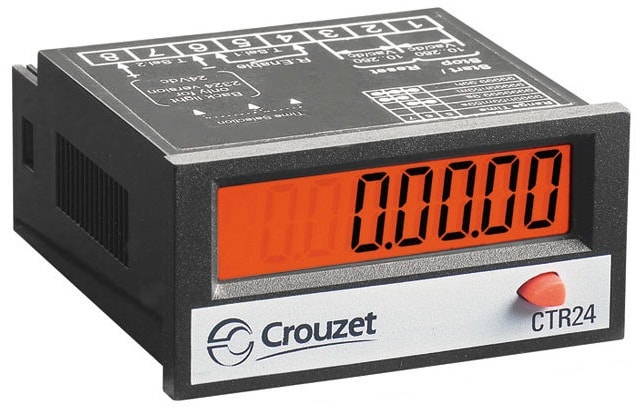 CROUZET CRO87622081 ELECTRONIC IMPULSE COUNTER CTR24, BLCD,