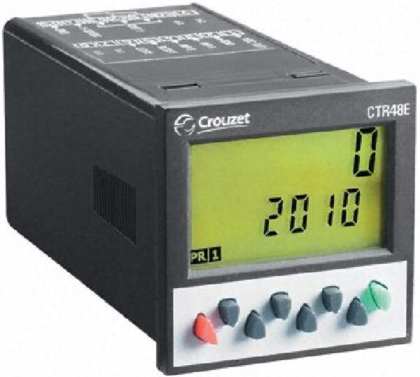 CROUZET CRO87629111 PRESET CHRONOMETER CTR48E, BLCD, 6 DIGIT