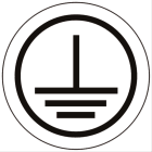 CEMBRE SPA - CEM700901 ETICHETTA ADESIVA PER APPARECCHIATURE CS-EP, SIMBOLO BIANCO TERRA DI PROTEZIONE, DIMENSIONE 16mm