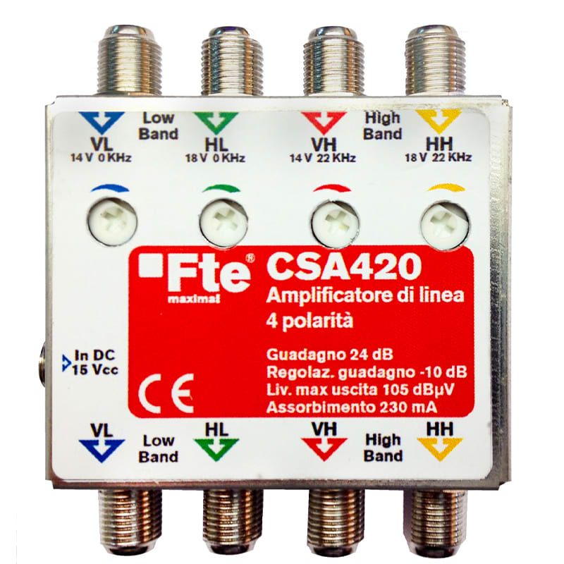 FTE MAXIMAL ITALIA S FTECSA420 CSA420 AMPLIFICATORE 4 IN 20/24DB 105DBU