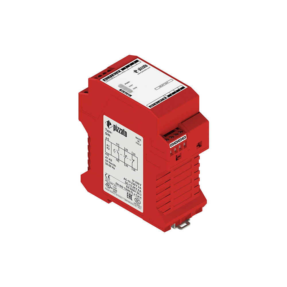 PIZZATO ELETTRICA - PZZCS FS-12M024 MODULO DI SICUREZZA 1NO 2NC TEMPORIZZAT
