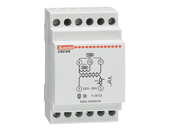LOVATO LOVCTRS15VA TRASF SICUREZZA 15VA (230VAC/12-24VAC)