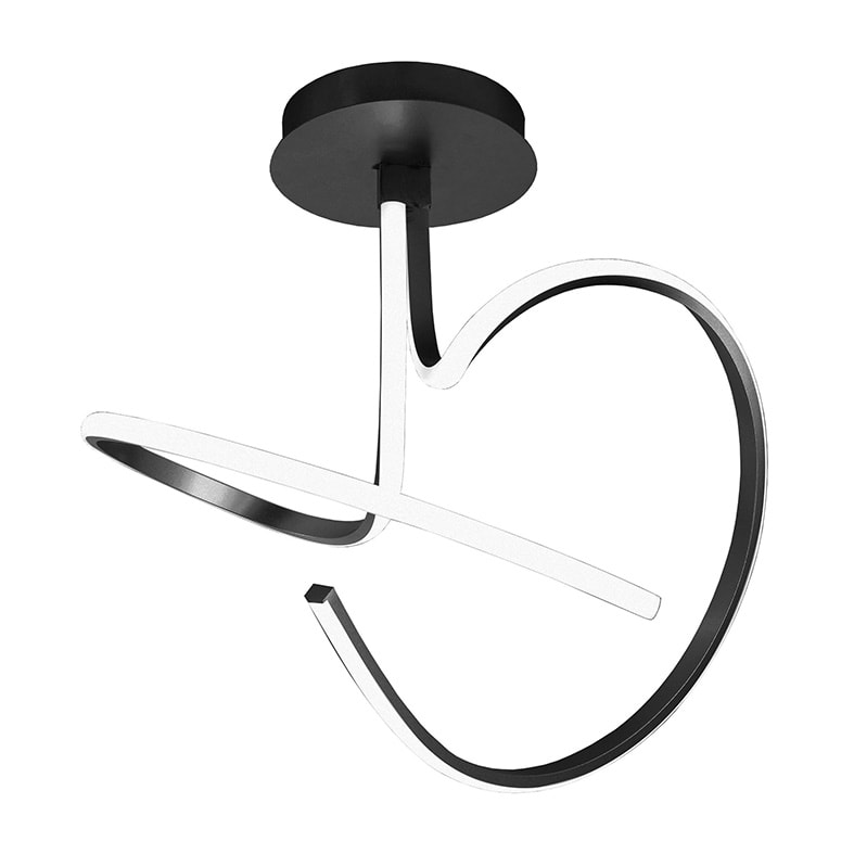 ROSSINI RSSCUV002N PLAFONIERA NERA LED 39W IP20 3000K CRI80