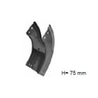 LUCIANO RUSSO SRL - LRSCVV07C9 CUR VERT 90 CON VP + COP 75X75MM Z. C.