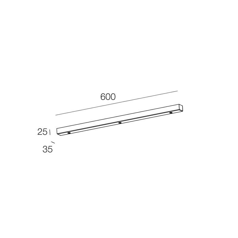 NOVALUX SPA - NOX112907.24 ROSONE LINEARE 3 X L=620 DARK GREY