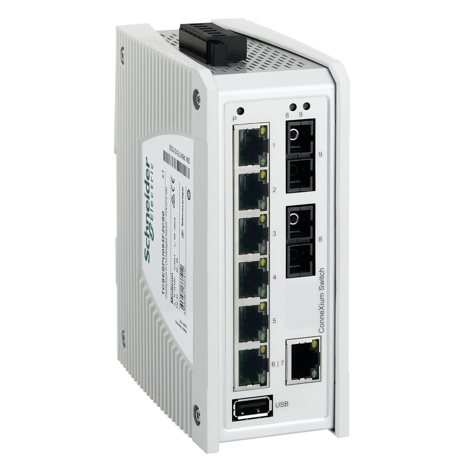 SCHNEIDER ELECTRIC - SNRTCSESPU093F2CS0 ConneXium Premium non gestito - 7 porte per rame + 2 per modalità singola in fibra ottica