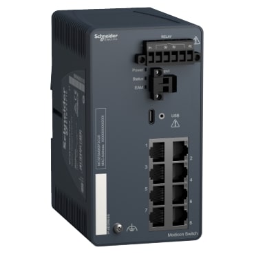 SCHNEIDER ELECTRIC - SNRMCSESM083F23F0 MODICON MANAGED SWITCH 8TX