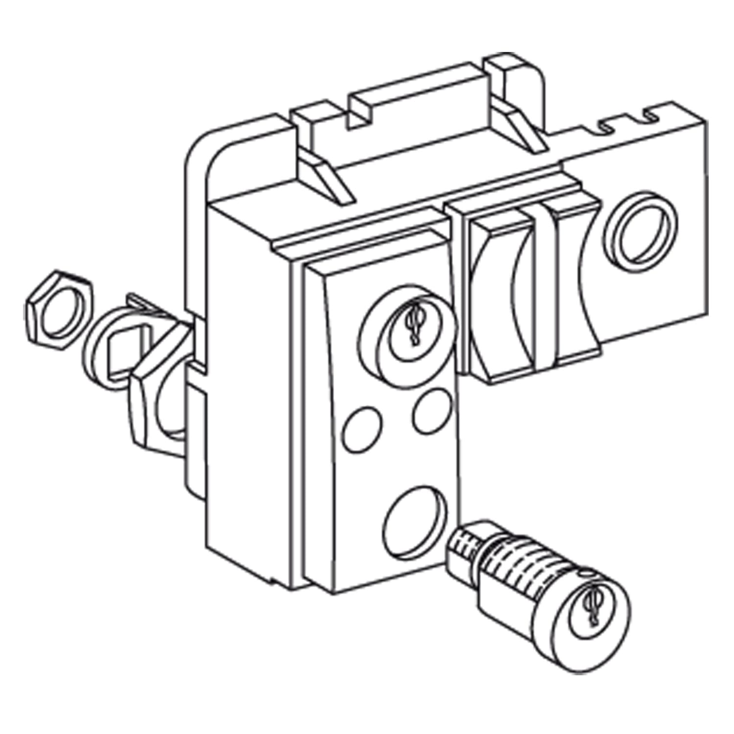 SCHNEIDER ELECTRIC - SNR48545 Blocco Profalux + Kit adattamento - Per NW - Blocco in pos. OFF - 1 chiave