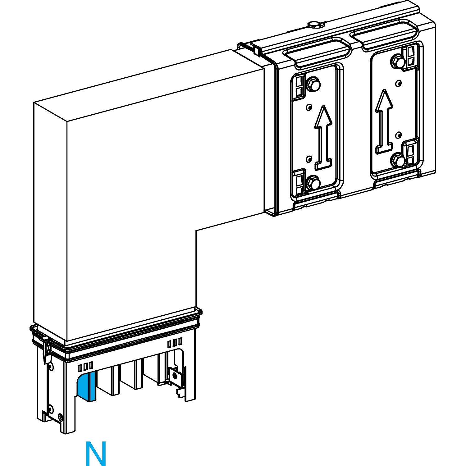 SCHNEIDER ELECTRIC - SNRKSA400DLF401 Angolare verticale pe esterno 4 poli 400A