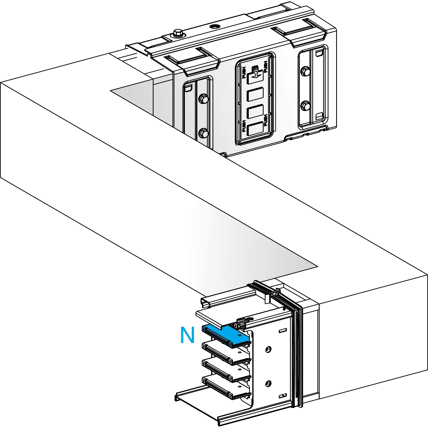 SCHNEIDER ELECTRIC - SNRKSA1000DZCG41A ANG. ORIZZ. DX 4P 1000A A MIS.