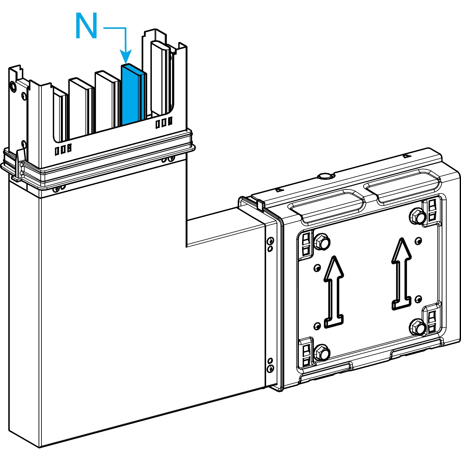 SCHNEIDER ELECTRIC - SNRKSA400DLE401 ANG. VERT. PE INT. 4P 400A