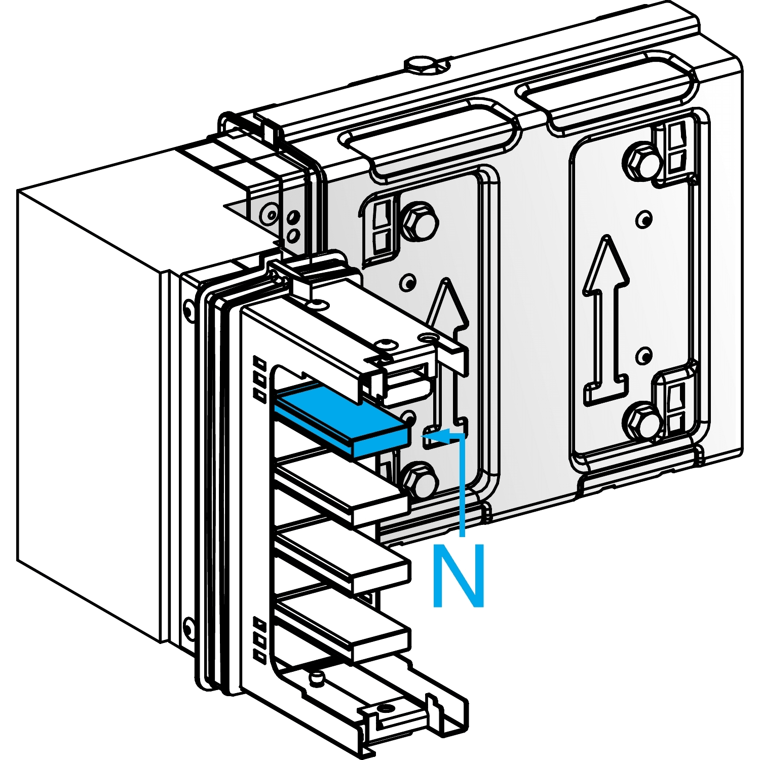 SCHNEIDER ELECTRIC - SNRKSA400DLC401 Angolare orizzontale 4 poli 400A