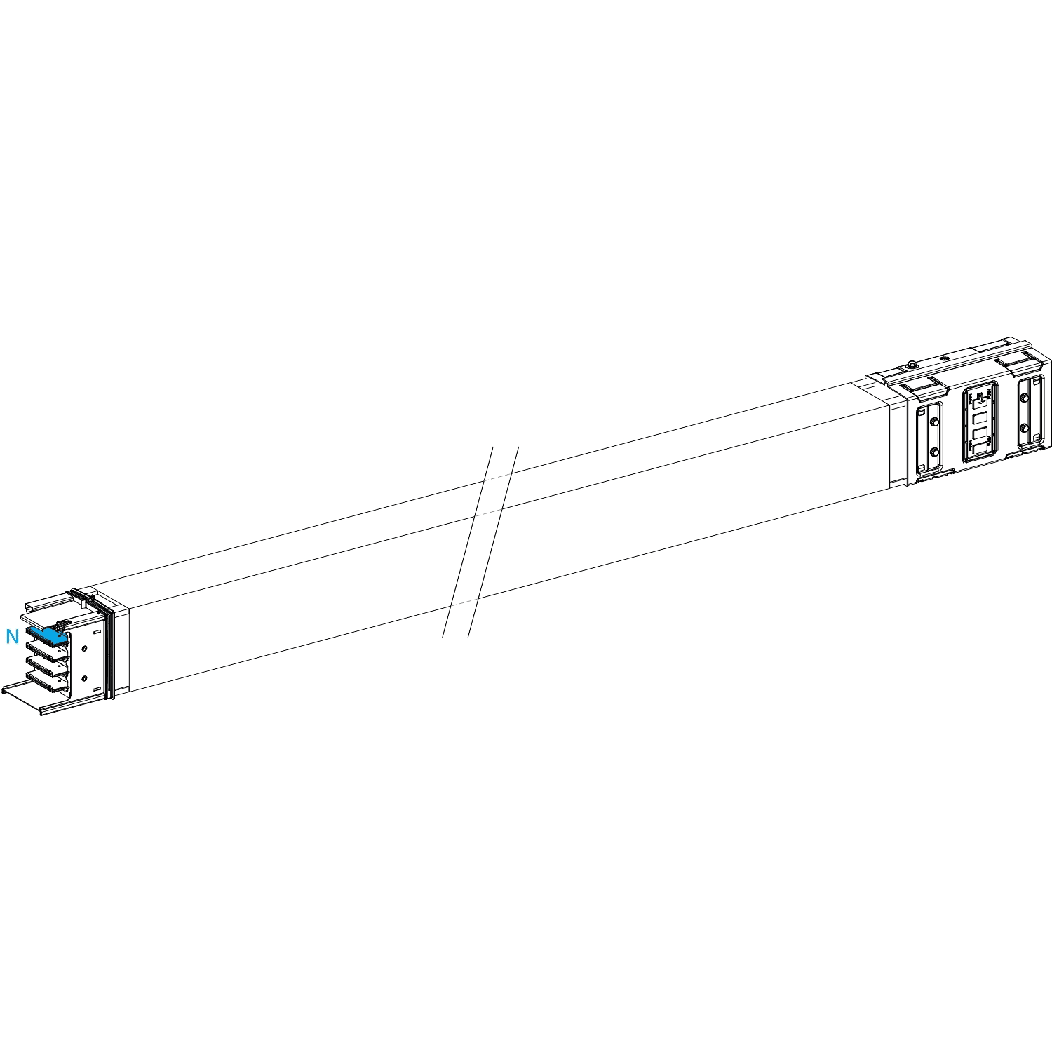SCHNEIDER ELECTRIC - SNRKSA630ET450 Canalis - Elemento rettilineo di trasporto - 630 A - 5 m