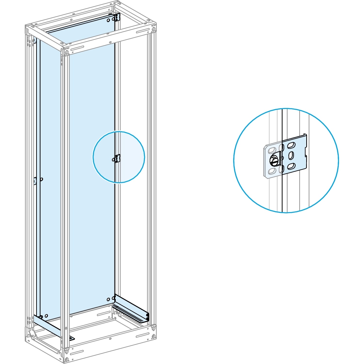 SCHNEIDER ELECTRIC - SNRLVS03569 Flache Ruckplatte, 36 Module 660mm breit