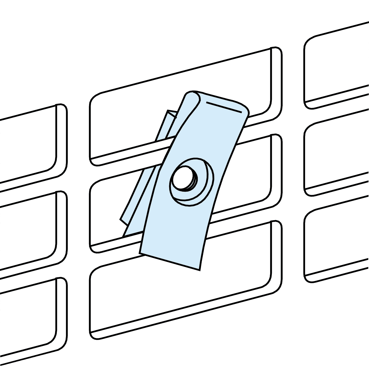 SCHNEIDER ELECTRIC - SNRLVS03182 Steckbare Muttern (20), M6, fur geschlit