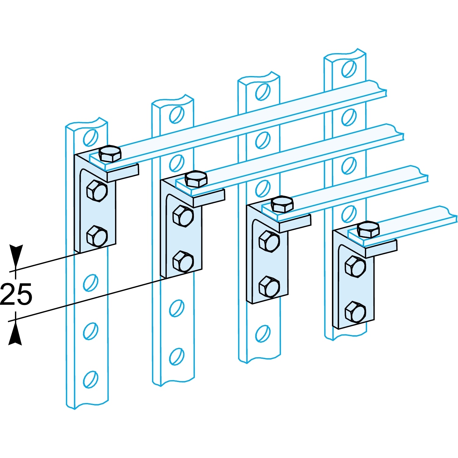 SCHNEIDER ELECTRIC - SNRLVS04190 4 squadrette 250A