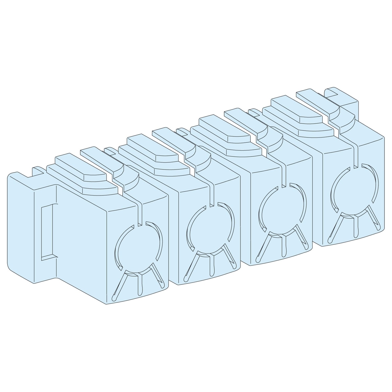 SCHNEIDER ELECTRIC SNRLVS04150 8 SEGREG. MORSETTI IPXXB/POWERCLIP
