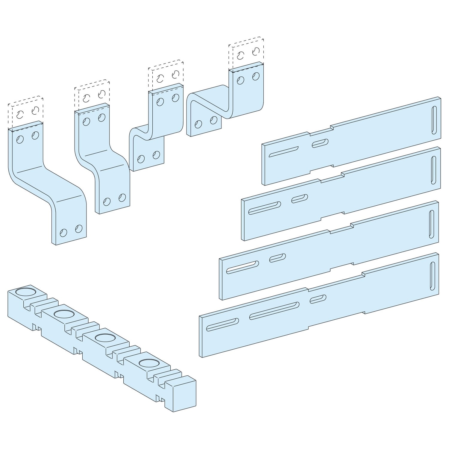 SCHNEIDER ELECTRIC - SNRLVS04478 Connection, PrismaSeT P, for NS-MTZ1/NT, 4P, 1250A, withdrawable