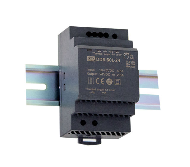 DIGIMAX SRL - DIXDDR-60G-24 CONVERTITORE DIN RAIL DC/DC 60W IN9-36V