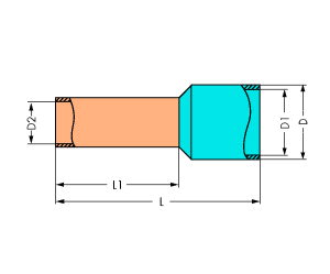 WAGO ITALIA SRL - WAG216-243 BOCCOLA BOCCOLA PER 1 MM² / AWG 18 ISOLA