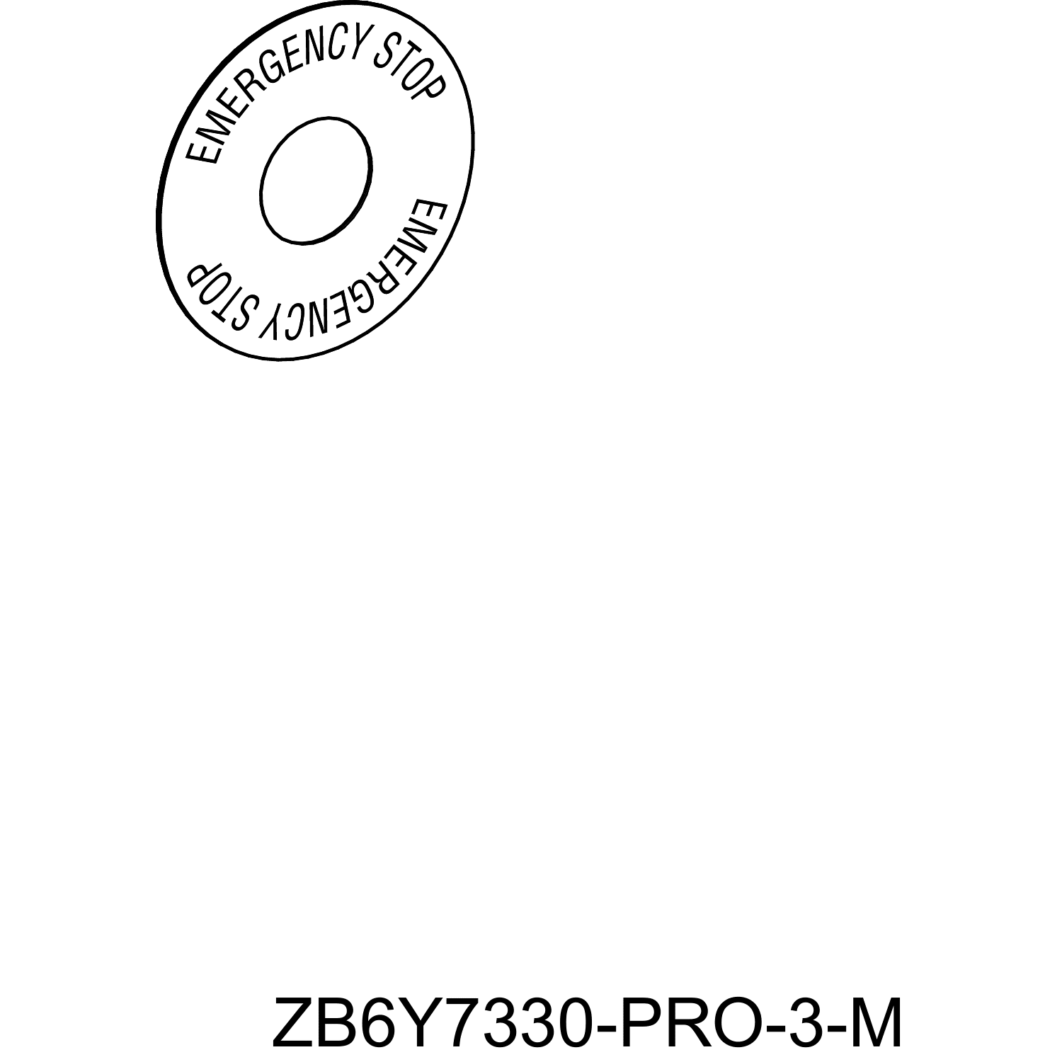 SCHNEIDER ELECTRIC - SNRZB6Y7330 Etichetta rettangolare Ø45 per puls.arresto emerg.-EMERGENCY STOP