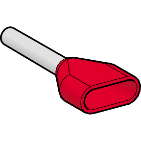 SCHNEIDER ELECTRIC - SNRAZ5DE010D INSULATED DOUBLE CABLE END MEDIUM SIZE 1 MM² RED