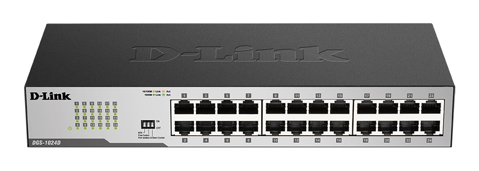 D-LINK MEDITERRANEO DLKDGS-1024D/E SWITCH UNMANAGED 24 - PORT GIGABIT - RAC