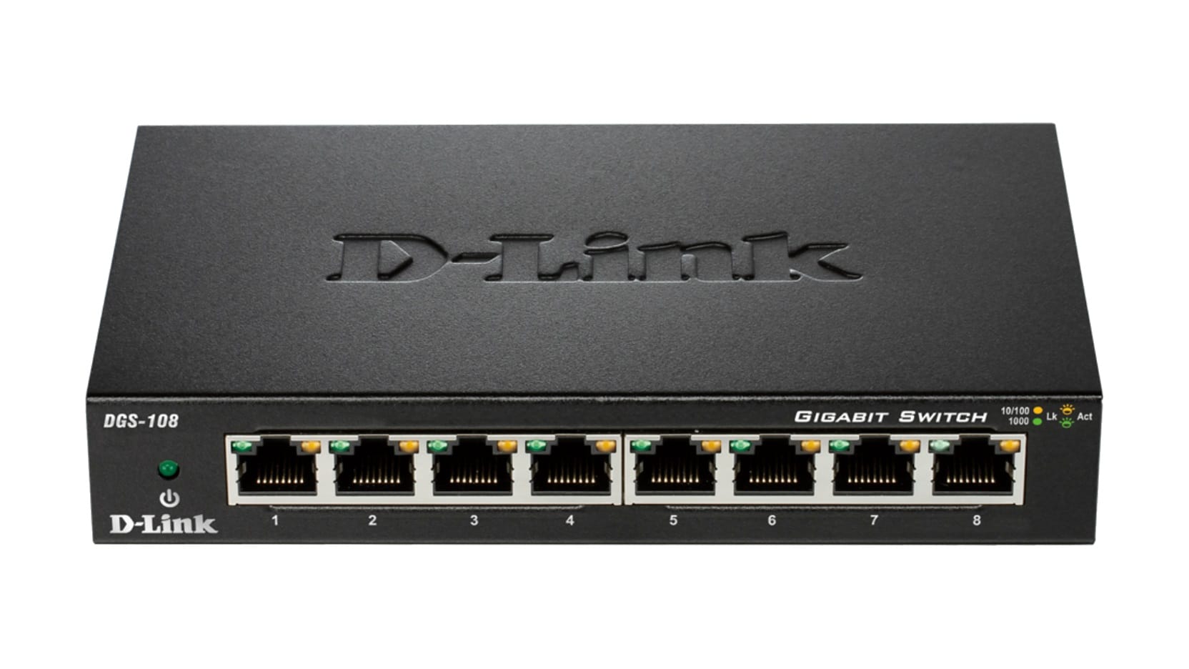 D-LINK MEDITERRANEO DLKDGS-108/E SWITCH UNMANAGED 8 PORTE GIGABIT -(NO RA
