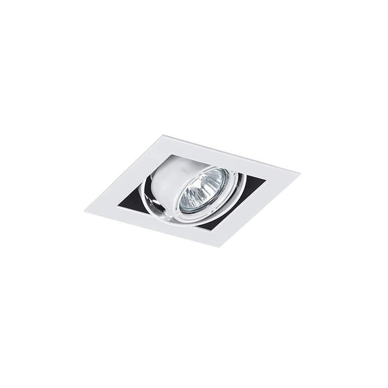 ROSSINI RSSDIG001B DOWNLIGHT QUADRATO CARDANICO BIANCO GU10