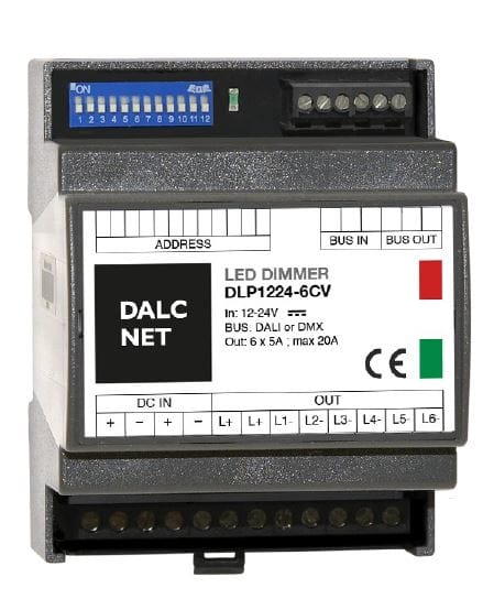 DIGIMAX SRL DIXDLP1224-6CV-DALI DIMMER DALI CV 12-24VIN 6CH MAX 20A
