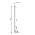 DESIGN LUCE DLU1130504001 INFINITO STAF FISS A PARETE 1CM NERO
