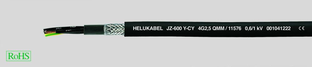 HELUKABEL ITALIA SRL - HLK11574 OZ-600-Y-CY 2X2.5 QMM BLACK