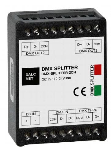 DIGIMAX SRL - DIXSPLITTER-2CH-RDM SPLITTER DMX-RDM CV 12-24VIN 2CH